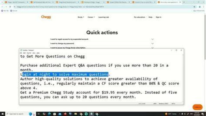 How to buy more questions on chegg