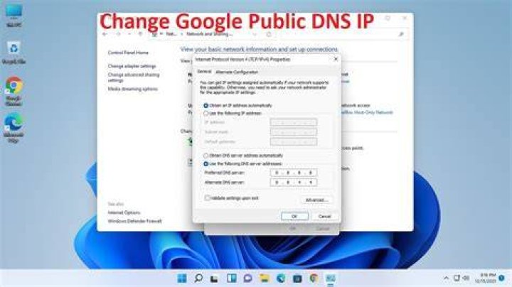 How to change to google dns